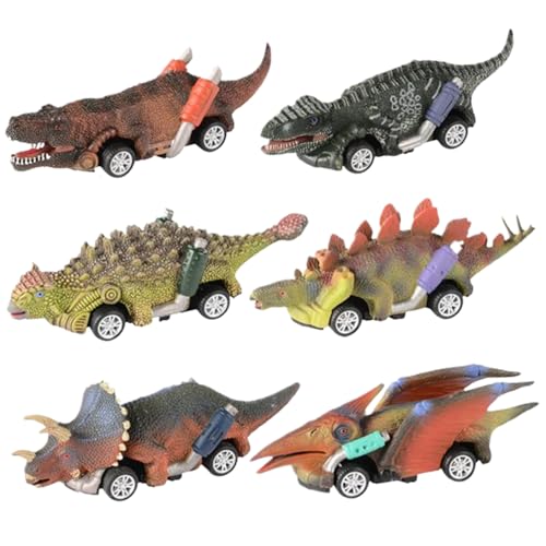 Dinosaurier zurückbackautos 6pcs Essgefahr von Dinosaurierspielzeug Dinosaurierform Small Back Cars Vollformular Dinosaurierautos Spielzeug Bildungs- und Lernspielzeug Neuheit und lustige Spielzeuge von AOpghY