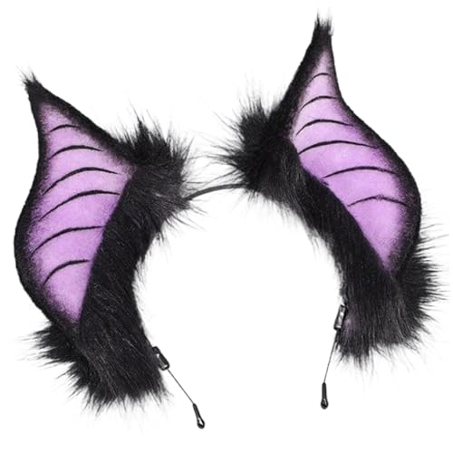 Fledermaus -Stirnband Gothic Halloween Fledermaus Ohren Stirnband One Size Plush Bat Ohren Kopfstück für schicke Cosplay -Kostüm Halloween Party, Style 2 für Schönheit von AOpghY