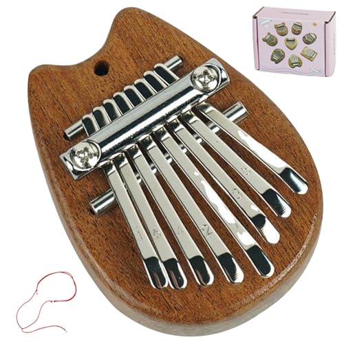 Kalimba 8 Schlüsselkatze Kalimba Daumen Klavier Handheld Finger Piano mit Lanyard & Metal Chain Tragbares Daumen Klavier für Kinder, Erwachsene, Anfänger Kinderunterhaltungsprodukte von AOpghY