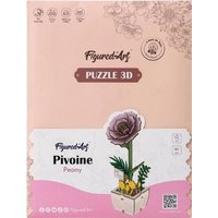 FiguredArt AL104 - Pfingstrose, 3D Puzzle, Holz, 83 Teile, Höhe: 18,9 cm FiguredArt AL104 - Pfingstrose, 3D Puzzle, Holz, 83 Teile, Höhe: 18,9 cm von AP COMMERCE