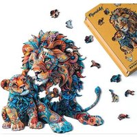 FiguredArt HNWP805 - Holzpuzzle Erwachsene - Löwe und Junges, 200 Teile, 26,9x28,8 cm FiguredArt HNWP805 - Holzpuzzle Erwachsene - Löwe und Junges, 200 Teile, 26,9x28,8 cm von FiguredArt