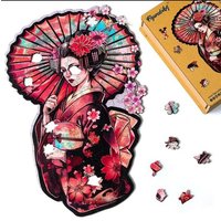 FiguredArt - Holzpuzzle Erwachsene - Geisha mit Sonnenschirm, 200 Teile, 26x39,5 cm FiguredArt - Holzpuzzle Erwachsene - Geisha mit Sonnenschirm, 200 Teile, 26x39,5 cm von AP COMMERCE