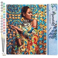 FiguredArt PN1318 - Malen nach Zahlen, Frau in traditioneller Kleidung, Leinwand 40x50cm ohne Rahmen, Malset, Paint by Numbers FiguredArt PN1318 - Malen nach Zahlen, Frau in traditioneller Kleidung, Leinwand 40x50cm ohne Rahmen, Malset, Paint by Numbers von AP COMMERCE
