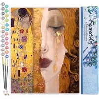 FiguredArt PN2088 - Malen nach Zahlen, Gustav Klimt, Leinwand 40x50cm ohne Rahmen, Malset, Paint by Numbers FiguredArt PN2088 - Malen nach Zahlen, Gustav Klimt, Leinwand 40x50cm ohne Rahmen, Malset, Paint by Numbers von AP COMMERCE