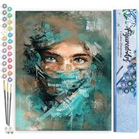 FiguredArt PN5816 - Malen nach Zahlen, Fesselnder Blick, Leinwand 40x50cm ohne Rahmen, Malset, Paint by Numbers FiguredArt PN5816 - Malen nach Zahlen, Fesselnder Blick, Leinwand 40x50cm ohne Rahmen, Malset, Paint by Numbers von AP COMMERCE