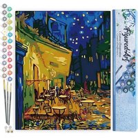 FiguredArt PN928 - Malen nach Zahlen, Café Van Gogh, Leinwand 40x50cm ohne Rahmen, Malset, Paint by Numbers FiguredArt PN928 - Malen nach Zahlen, Café Van Gogh, Leinwand 40x50cm ohne Rahmen, Malset, Paint by Numbers von AP COMMERCE