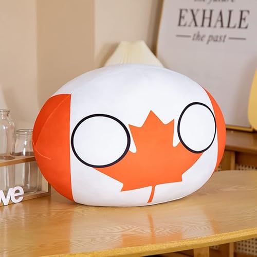 APANSHJY 30 cm Country Ball Plüschtier, Kawaii Polandball Gefüllter Plüschanhänger, for Kinder Mädchen Anime Fans Zimmerdekoration Ornament Italien(Canada) von APANSHJY