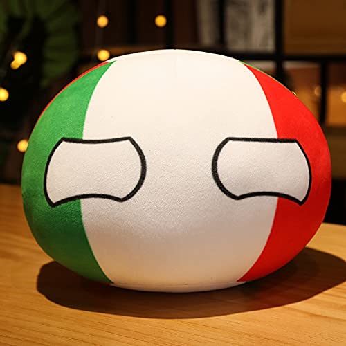 APANSHJY 30 cm Country Ball Plüschtier, Kawaii Polandball Gefüllter Plüschanhänger, for Kinder Mädchen Anime Fans Zimmerdekoration Ornament Italien(Italy) von APANSHJY