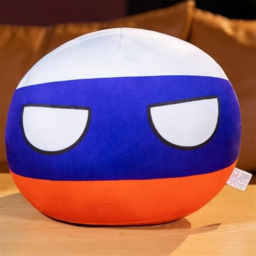 APANSHJY 30 cm Country Ball Plüschtier, Kawaii Polandball Gefüllter Plüschanhänger, for Kinder Mädchen Anime Fans Zimmerdekoration Ornament Italien(Russia) von APANSHJY