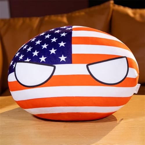 APANSHJY 30 cm Country Ball Plüschtier, Kawaii Polandball Gefüllter Plüschanhänger, for Kinder Mädchen Anime Fans Zimmerdekoration Ornament Italien(Usa2) von APANSHJY