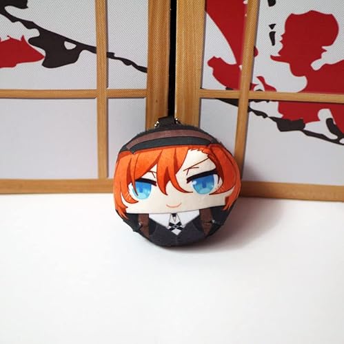 APANSHJY 8 cm große Plüschfigurenpuppen, Cosplay Dazai Nakajima Nakahara, ausgestopfter Anhänger, Tasche Mini Keychian, Geschenk for Kinder und Mädchen(D) von APANSHJY