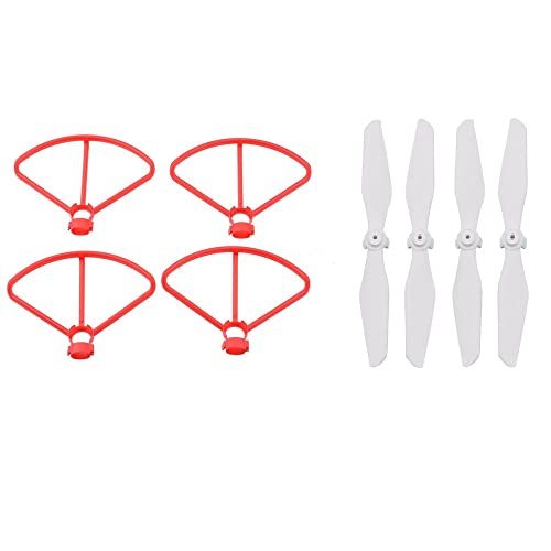 Zubehör für Drohnen For Fimi Ersatzpropeller for FIMI A3 Drohnenschutz Propelller Protector Schnellfreisetzungen Props Blade Accessoire Ersatzteile austauschbar (Color : Red guard and props) von APEFIT