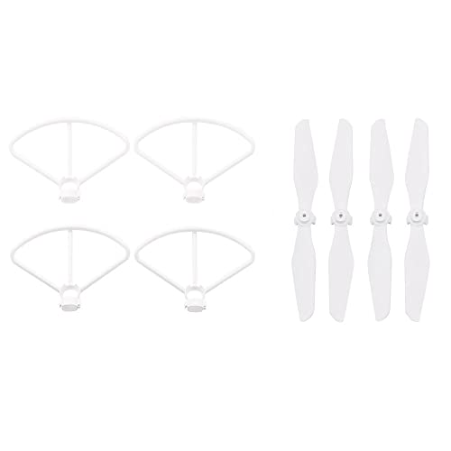 Zubehör für Drohnen for Fimi Ersatzpropeller for FIMI A3 Drohnenschutz Propelller Protector Schnellfreisetzungen Props Blade Accessoire Ersatzteile austauschbar (Color : White Guard and Prop) von APEFIT