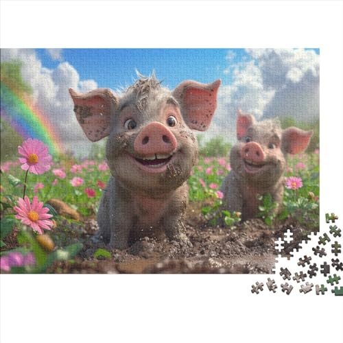 Pig Výzva Pro Umění Skládání: 1000 Dílků Pro Náročný Zážitek!1000pcs (75x50cm) von APJP