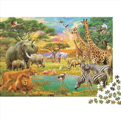 Tigers and Lions Verschönern Sie Ihr Zuhause: 1000 Puzzlestücke Als Stilvolle Dekoration Für Ihr Interieur!1000pcs (75x50cm) von APJP