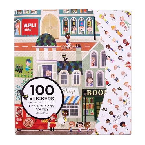 APLI Kids 19430 - Aufkleber-Set mit Riesenposter und Aufklebern zum Thema Stadt APLI Kids 19430 - Aufkleber-Set mit Riesenposter und Aufklebern zum Thema Stadt von APLI Kids