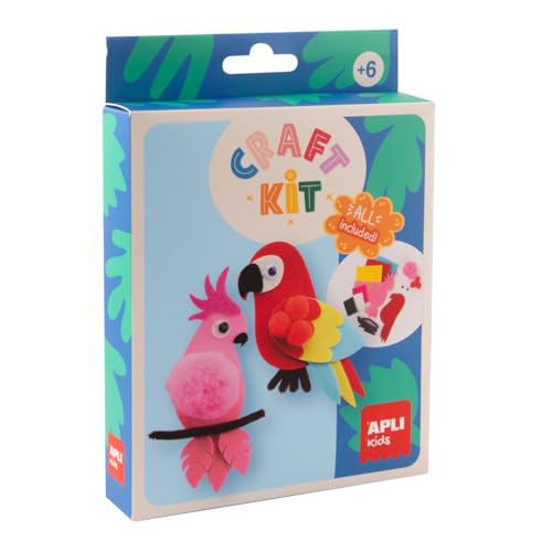 APLI Kids 19883 Bastelset für Vögel aus Filz, inklusive Materialien, kreative Aktivität für Kinder ab 6 Jahren von APLI Kids