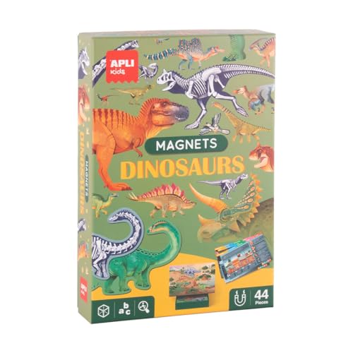 APLI Kids 20139 Magnetisches Lernspiel, Dinosaurier, Tafel mit 44 Magnetteilen und Erläuterungskarten, empfohlen für Kinder ab 5 Jahren APLI Kids 20139 Magnetisches Lernspiel, Dinosaurier, Tafel mit 44 Magnetteilen und Erläuterungskarten, empfohlen für Kinder ab 5 Jahren von APLI Kids
