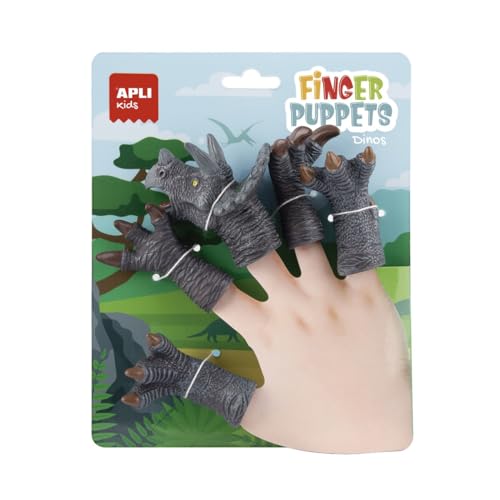 Apli Kids 19669 – Fingerpuppen – Dinosaurier Triceratops von APLI Kids
