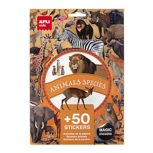 S.STIKERS SAVANNE TIERE 5F Mehrfarbig S.STIKERS SAVANNE TIERE 5F Mehrfarbig von APLI Kids