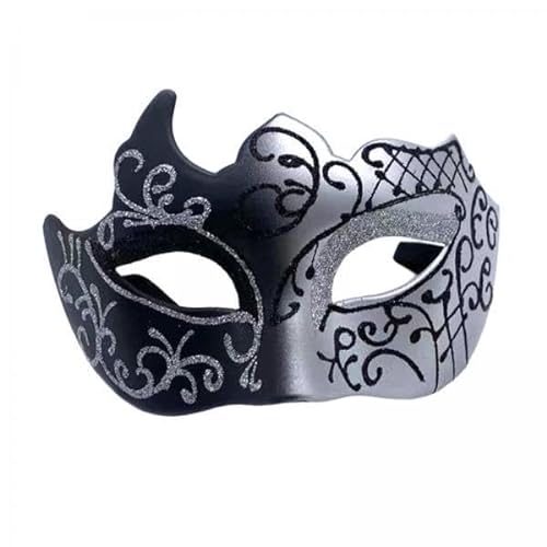 APLVFFZH 2x Halbe Gesichtsmaske, Maskerade Maske, Karnevalsmaske, Requisiten für Kostüm Rollenspiele von APLVFFZH