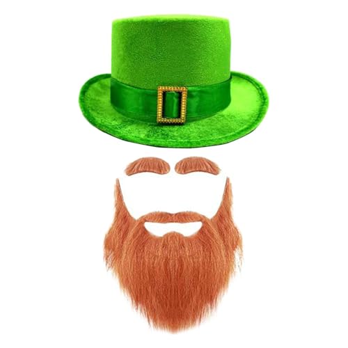 APLVFFZH Hut zum St. Patrick's Day, Party-Geschenk, Kostümhut für Bühnenauftritte, Karneval, Grün Braun von APLVFFZH