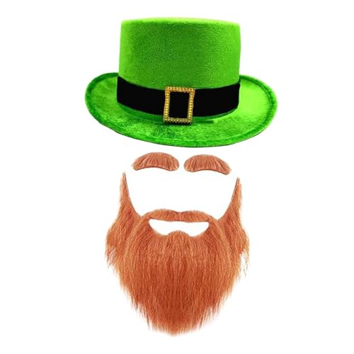 APLVFFZH Hut zum St. Patrick's Day, Party-Geschenk, Kostümhut für Bühnenauftritte, Karneval, Schwarz Grün Braun von APLVFFZH