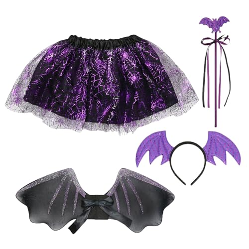 APLVFFZH Kinder Fledermaus Cosplay Set Haarschmuck Tierkostüm Zubehör für die Feiertage, Höhe unter 100cm von APLVFFZH