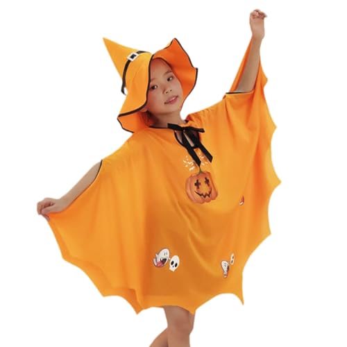 APLVFFZH Kinder Halloween Kostüm Dress up Fledermaus Kostüm für Foto Requisiten Party Urlaub, Gelb von APLVFFZH