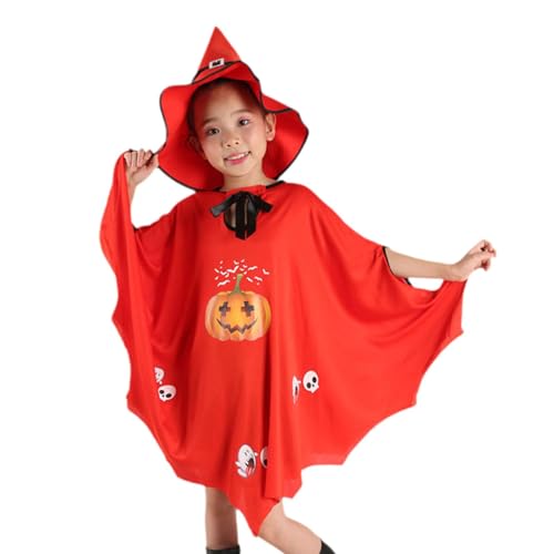 APLVFFZH Kinder Halloween Kostüm Dress up Fledermaus Kostüm für Foto Requisiten Party Urlaub, Rot von APLVFFZH