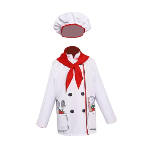 APLVFFZH Kinder Koch Kostüm Set Bequemes Verkleidungsset für Mottoparty Cosplay, L von APLVFFZH