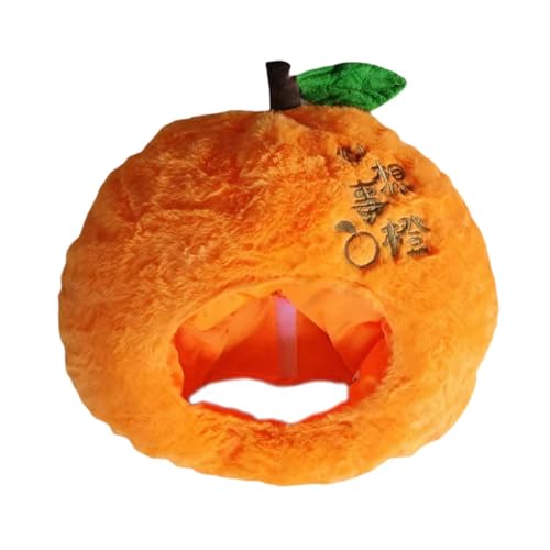 APLVFFZH Orange Plüschmütze, warme, lustige Neuheitsmütze für Geburtstag, Winter, Karneval, Cosplay von APLVFFZH