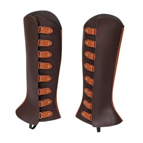 APLVFFZH Piratenstiefel Überzieher Stiefelstulpen für Ritter Kostüm Zubehör Outdoor, Dunkler Kaffee von APLVFFZH