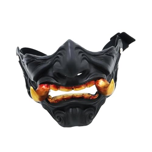 APLVFFZH Samurai-Maske, Halloween-Maske, Verkleidung, Dekoration, gruseliges Gesicht, Requisite für Männer und Frauen, Karnevalsmaske, Cosplay-Maske von APLVFFZH