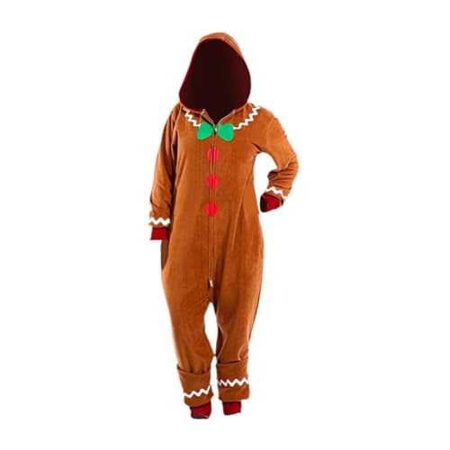 APLVFFZH Weihnachtskostüm mit Kapuze, Weihnachts-Bodysuit für die Feiertage, Party-Geschenke, Adults and L von APLVFFZH