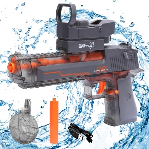 APODESS Wasserpistole Elektrisch Wasserspritzpistole Große Reichweite 425CC 32 FT Pistole Electric Water Gun Automatische Wasserpistolen Wasser Spritzpistolen für Pool Garten Strand Schwimmbad von APODESS