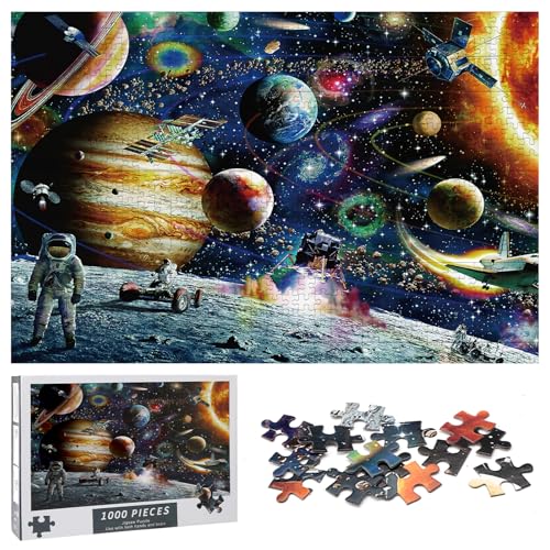 APOMOONS Puzzle 1000 Teile, Puzzle Erwachsene, 1000 Teile Puzzle für Erwachsene und Kinder, Impossible Puzzle, Puzzle-Geschenk, Clevere Rätsel, Puzzle Farbenfrohes, Puzzle mit Sonnensystem-Motiv von APOMOONS