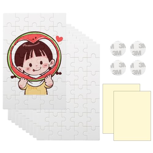 Puzzle Selber Gestalten, 10 Mini Puzzle Kinder Mini Puzzle Erwachsene Puzzle FüR Erwachsene Kinder Puzzle Ab 2 3 4 Jahren Kinderpuzzle Farben Lernen Ab 2 3 4 Jahre Mit 2 Puzzle Kleber Transparent von APOMOONS