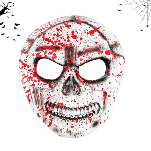 APPCRFM Gruselige Halloween-horrormasken blutiger Totenkopf, aus Schaumlatex, Halloween Blutige Maske Halloween-schädelkopf Skelett Zubehör, Halloween, Karneval, Mottoparty von APPCRFM