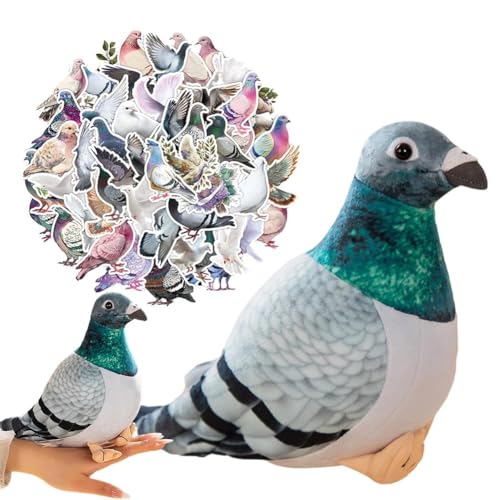 APPCRFM Taube Plüschtier Kuscheltier, Realistisches Vogel Plüschtier, Tierische Taube Stickers, Tau-be Plüsch Puppen, Cartoon Spielzeug Geburtstag Geschenk, 20cm APPCRFM Taube Plüschtier Kuscheltier, Realistisches Vogel Plüschtier, Tierische Taube Stickers, Tau-be Plüsch Puppen, Cartoon Spielzeug Geburtstag Geschenk, 20cm von APPCRFM