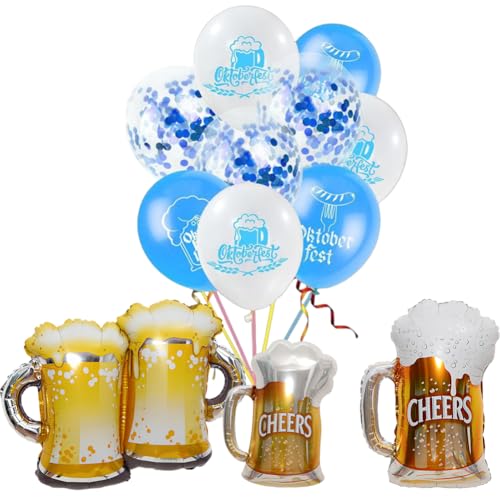 Oktoberfest Deko, 30 Stück Oktoberfest Luftballons Weiß und Blau Latexballons Heliumballon für Bayrische deko Bier Geburtstags Party Deko Ballon, lustig Dekoration Geschenk-Deko Ballon-Set von APPCRFM