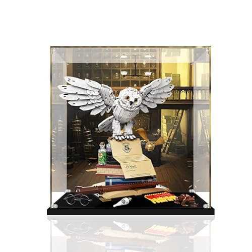 APRILA Acryl Vitrine für Lego 76391 Harry Potter Hogwarts Eule, Staubdichte Vitrine Transparente Schaukasten Aufbewahrungsbox für Modelle Sammlerstücke, 50 x 40 x 50CM (Nur Vitrine) von APRILA
