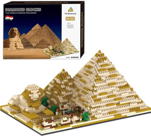 APRILA Technik Architecture Pyramide Bauset, 1456 Klemmbausteine Baustein Set, Modell zum Bauen Lernspielzeug für Kinder und Erwachsene Modellbausatz Kompatibel mit Große Marke von APRILA