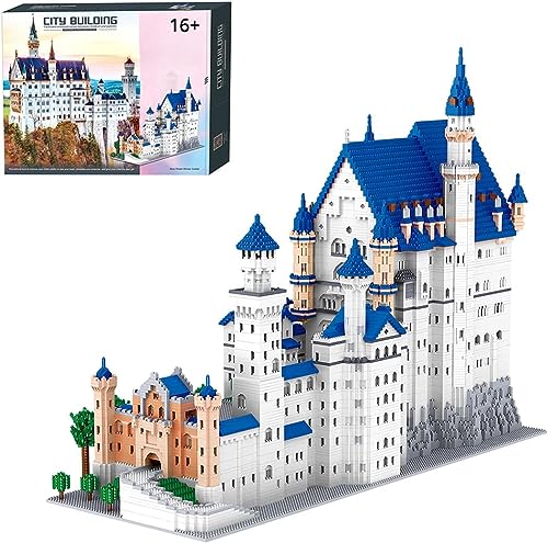 Technik Architecture Schloss Neuschwanstein Modell Bauset, 11810 Klemmbausteine Baustein Set, Modell zum Bauen Lernspielzeug für Kinder und Erwachsene，Kompatibel mit Große Marke Technic von APRILA