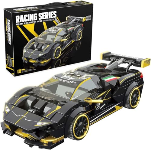 APRILA Technic Rennwagen Modell für Lambo Speed Champion EVO, 360 Klemmbausteine Rennauto Modellbausatz, Bausteine Auto Sportwagen Bausatz Spielzeug Kompatibel mit Lego Technik von APRILA