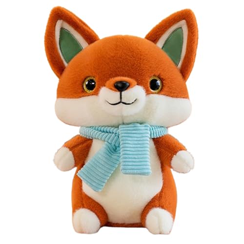 AQCQDQ 25 cm Fuchs Plüschtier Weiche und Bequeme Fuchs Puppe lüschspielzeug von Wildtieren, Lustiges Fuchs Plüsch Spielzeug Puppe Geschenk für Kinder (25CM,braun) von AQCQDQ