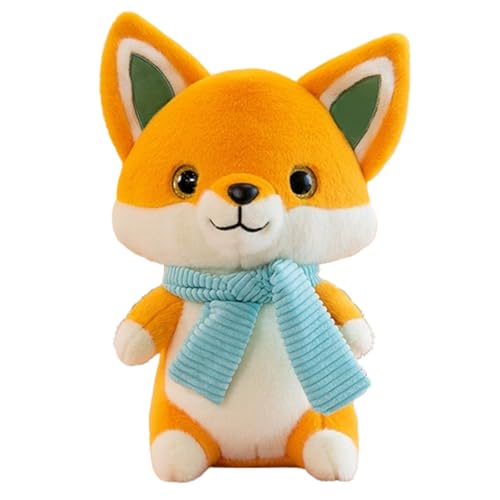 AQCQDQ 25 cm Fuchs Plüschtier Weiche und Bequeme Fuchs Puppe lüschspielzeug von Wildtieren, Lustiges Fuchs Plüsch Spielzeug Puppe Geschenk für Kinder (25CM,gelb) von AQCQDQ