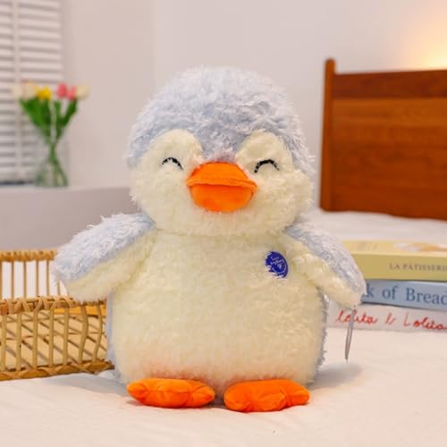 AQCQDQ 25 cm Weich Gefüllte Tiere Pinguin Kuscheltier Pinguin Stofftier Schmusetier zum Kuscheln Spielen, Kuscheltiere Mädchen, Stuffed Animals für Jungen Mädchen Geschenke (35cm,blau) von AQCQDQ