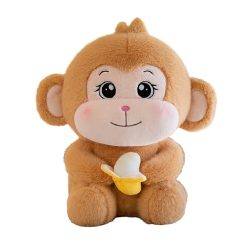 AQCQDQ AFFE Kuscheltier Plüschtier, Affen Spielzeug Puppe Stofftier, Niedlicher Monkey, zum Spielen und Kuscheln, Weiches Schmusetier für Mädchen, Jungen, Babysn (22 cm,Gelb) von AQCQDQ