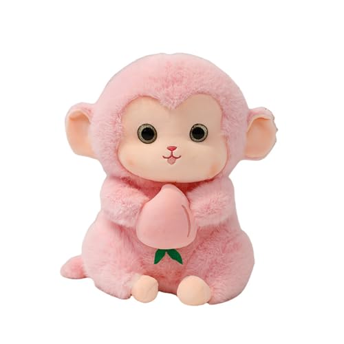 AQCQDQ AFFE Plüschtier Kuscheltier Puppe Niedlicher Stofftier Monkey, zum Spielen Dekorativ Kuscheln, Weiches Schmusetier für Mädchen, Jungen, Babys (45 cm,Rosa) von AQCQDQ